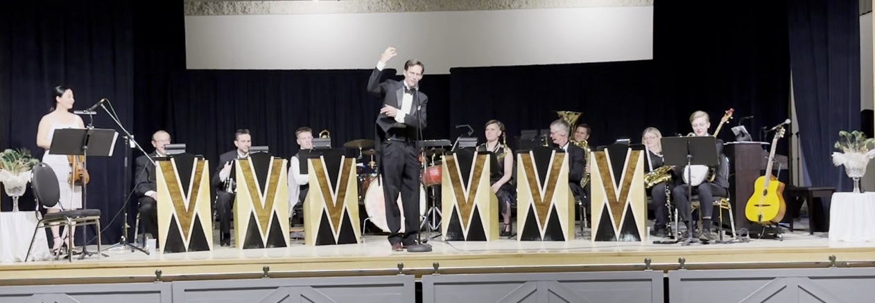 On stage at the Altona Roaring 20s Dance Party